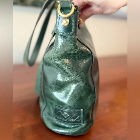 Patricia Nash Dark Green Genuine Leather Bag | Double Handles + Crossbody 🌲☘️ - Picture 6 of 15